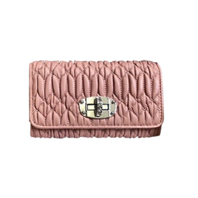 MiuMiu 2018 Ladies Matlase Small Wallet 5M H015 - 미우미우 마틀라세 중지갑 5M H015  MIU006X  14CM