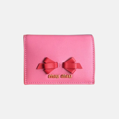 2018/19 MiuMiu Ladies Ribbonz Small Wallet - 미우미우 리본즈 남자 반지갑 MIU0082X  15.5CM