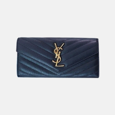 Saint Laurent 2018 Ladies  Matlase Monogram Leather Long Purse 372664 - 18FW 생로랑 모노그램 장지갑 YSL0014 19CM