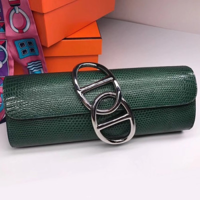 Hermes Egee Crocodile Leather Clutch Bag  - 에르메스 에게 크로커다일 레더 여성용 클러치백 HERB0437,그린