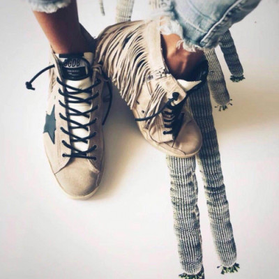 Golden goose 2019 Womens Deluxe Brand Super Star Tassel High-top Sneakers - 골든구스 커플 슈퍼스타 태슬 하이탑 스니커즈 Gol0026x.Size(225 - 250).카멜