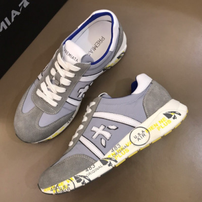 Premiata 2019 Mens Initial Logo Cajual Suede Sneakers  - 프리미아타 남성 이니셜 로고 캐쥬얼 스웨이드 스니커즈 Prem005x.Size(240 - 275).그레이