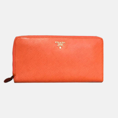 Prada 2019 Saffiano Zip Round Wallet 2ML506 - 프라다 사피아노 여성용 지퍼 라운드 장지갑 PRAW0014.20CM.오렌지