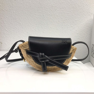 Loewe 2019 Gate Mini Shoulder Bag, 15CM - 로에베 2019 게이트 미니 숄더백 ,10182-LOEB0222,15CM, 블랙