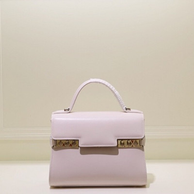 Delvaux 2019 Tempete Leather Tote Shoulder Bag,20.5CM - 델보 2019 톰페트 레더 토트 숄더백,DVB0324.20.5CM,연베이비핑크