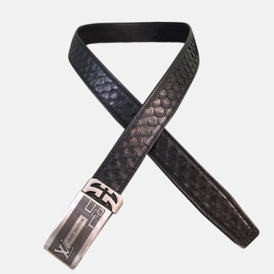 Louis vuitton 2019 Mens Leather Belt - 루이비통 2019 남성용 레더 벨트 LOUBT0081,Size(3.5cm),블랙