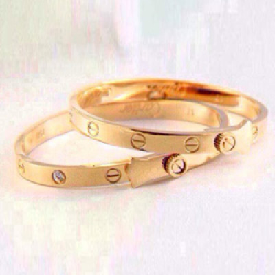 CARTIER  Rose Gold/Yellow Gold  Bangle - 까르띠에 여성용 팔지18k 도금 로즈 골드/옐로우 골드 팔찌 CAR0019.