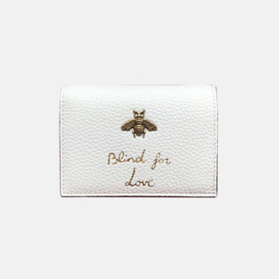 Gucci 2019 Leather Card Case,460185 - 구찌 여성용 레더 카드 케이스,GUW0079.Size(11cm).화이트