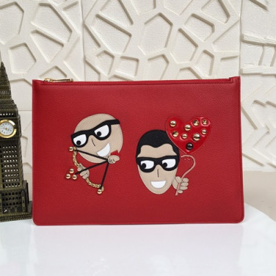 Dolce&Gabbana 2019 Leather Clutch Bag ,30CM - 돌체 앤 가바나 2019 레더 남성용 클러치백 DGB0123,30cm,레드