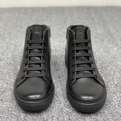 Prada 2019 Mens Leather Sneakers - 프라다 2019 남성용 레더 스니커즈 PRAS00105,Size(245 - 265).블랙