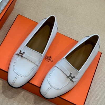 Hermes 2019 Ladies Leather Loafer- 에르메스 2019 여성용 레더 로퍼 HERS0164,Size(225 - 250).화이트