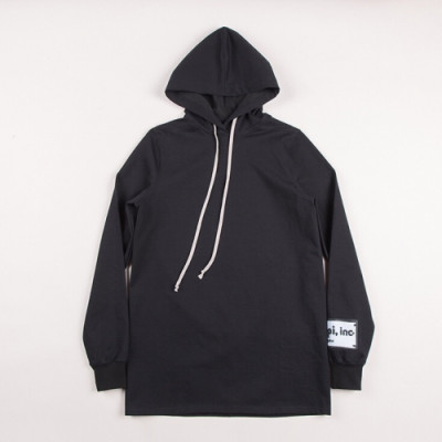 Rick Owens Mens Logo Cotton Zip-up Hooded - 릭오웬스 남성 로고 코튼 집업 후드티 Ric0016x