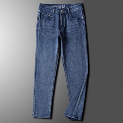 Gucci 2019 Mens Logo Business Denim Pants - 구찌 2019 남성 로고 비지니스 데님 팬츠 Guc01520x.Size(29 - 42).블루