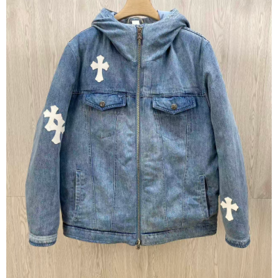 크롬하츠 남성 데님 패딩자켓  - Chrome Hearts Mens Down Padding - chc0050x