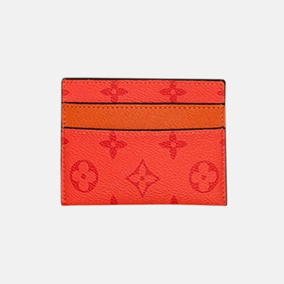Louis Vuitton 2019 Monogram Canvas Card Purse M30665 - 루이비통 2019 모노그램 남여공용 캔버스 카드 퍼스,LOUW0362,Size(11cm),레드오렌지