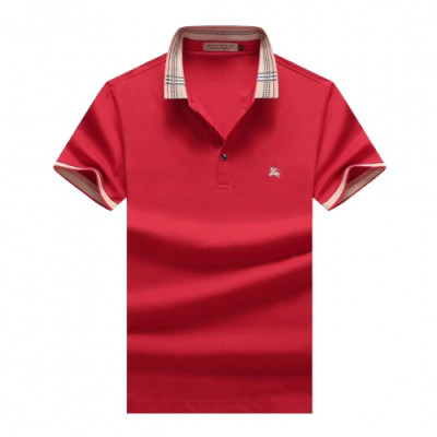 [매장판]Burberry 2019 Mens Logo Cotton Short Sleeved Tshirt - 버버리 2019 남성 로고 코튼 반팔티 Bur01516x.Size(m - 3xl).레드
