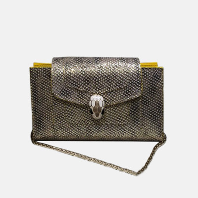 Bvlgari 2019 Leather Chain Wallet / Phone Bag -  불가리 2019 레더 체인 장지갑 / 폰 백, BVLW0003.Size(17.5CM).옐로우골드