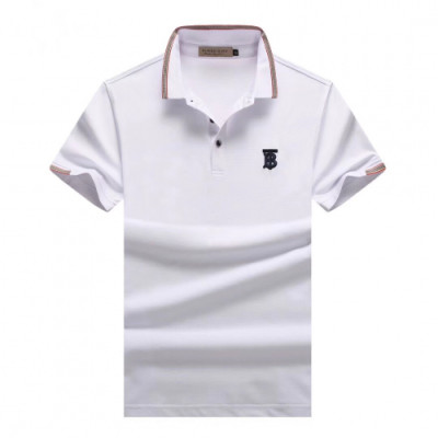 [매장판]Burberry 2019 Mens Logo Silket Short Sleeved Polo Tshirt - 버버리 2019 남성 로고 실켓 폴로 반팔티 Bur01647x.Size(m - 3xl).화이트