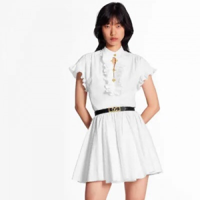 Louis vuitton 2019 Ladies Trendy Cotton One-pieces - 루이비통 2019 여성 트렌디 코튼 원피스 Lou01520x.Size(s - l).화이트