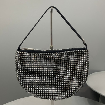 Alexander Wang 2019 Cubic & Leather Tote Shoulder Bag,23cm - 알렉산더왕 2019 큐빅 & 레더 토트 숄더백 AWB0040,23cm,블랙(블랙큐빅)