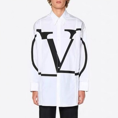 Valentino 2020 Mens Logo Tencel Shirts - 발렌티노 2020 남성 로고 텐셀 셔츠 Val0322x.Size(m - 3xl).화이트