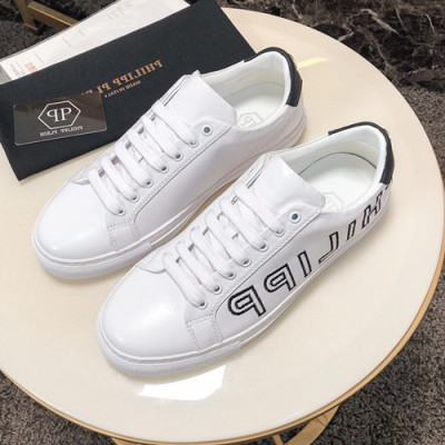 Philipp Plein 2020 Mens Leather Sneakers - 필립플레인 2020 남성용 레더 스니커즈 PPS0216,Size(240 - 270).화이트