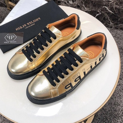 Philipp Plein 2020 Mens Leather Sneakers - 필립플레인 2020 남성용 레더 스니커즈 PPS0217,Size(240 - 270).옐로우골드
