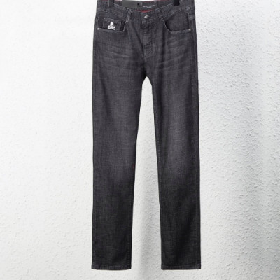 Philipp Plein 2020 Mens Logo Casual Denim Jeans - 필립플레인 2020 남성 로고 캐쥬얼 데님 청바지 Phi0105x.Size(29 - 42).블랙