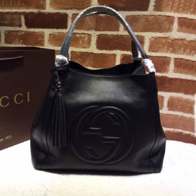 Gucci 2020 Ladies Leather Tote Bag,35CM - 구찌 2020 여성용 레더  토트백 282309,GUB0972,35CM,블랙