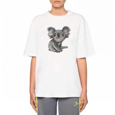 Balenciaga Mm/Wm Logo Cotton Short Sleeved Tshirts - 발렌시아가 남/녀 로고 코튼 반팔티 Bal0573x.Size(m - 2xl).화이트