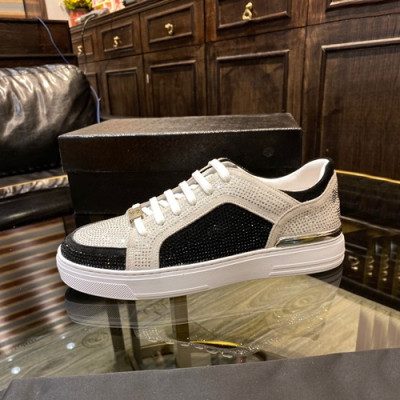 Philipp Plein 2020 Mens Suede & Cubic Sneakers - 필립플레인 2020 남성용 스웨이드 & 큐빅 스니커즈 PPS0228,Size(240 - 270).화이트블랙