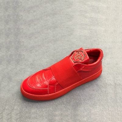 Philipp Plein 2020 Mens Leather Sneakers - 필립플레인 2020 남성용 레더 스니커즈 PPS0240,Size(240 - 270).레드