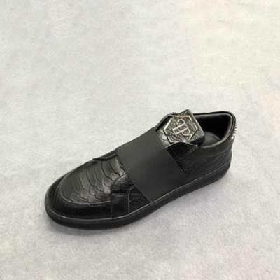 Philipp Plein 2020 Mens Leather Sneakers - 필립플레인 2020 남성용 레더 스니커즈 PPS0242,Size(240 - 270).블랙