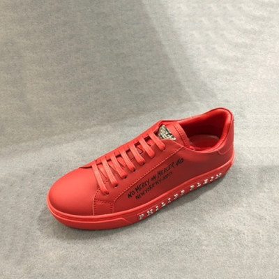 Philipp Plein 2020 Mens Leather Sneakers - 필립플레인 2020 남성용 레더 스니커즈 PPS0243,Size(240 - 270).레드