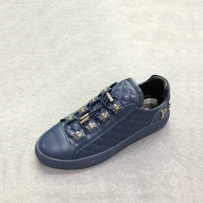 Philipp Plein 2020 Mens Leather Sneakers - 필립플레인 2020 남성용 레더 스니커즈 PPS0246,Size(240 - 270).블루