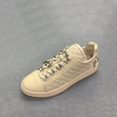 Philipp Plein 2020 Mens Leather Sneakers - 필립플레인 2020 남성용 레더 스니커즈 PPS0248,Size(240 - 270).베이지