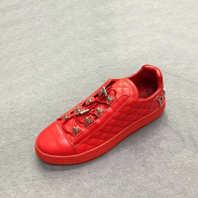 Philipp Plein 2020 Mens Leather Sneakers - 필립플레인 2020 남성용 레더 스니커즈 PPS0249,Size(240 - 270).레드
