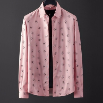 Valentino 2020 Mens Logo Casual Cotton Shirts - 발렌티노 2020 남성 로고 캐쥬얼 코튼 셔츠 Val0407x.Size(m - 3xl).핑크