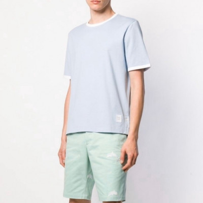 [톰브라운]Thom Browne 2020 Mens Casual Cotton Short Sleeved Tshirts - 톰브라운 2020 남성 캐쥬얼 코튼 반팔티 Tho0815x.Size(s - 2xl).블루