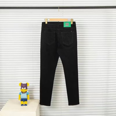 Loewe 2022 Mens Logo Classic Cotton Jean - 로에베 2022 남성 로고 클래식 청바지  Loe0254x.Size(30 - 38).블랙