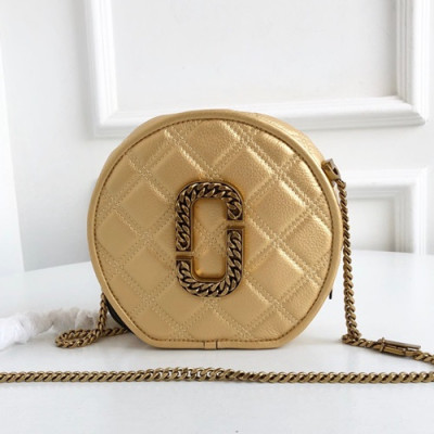 Mark Jacobs 2020 Leather Women Chain Shoulder Bag,18cm - 마크제이콥스 2020 레더 여성용 체인 숄더백,MJB0169,18cm,옐로우골드