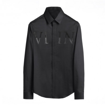 ]Valentino 2020 Mens Logo Casual Cotton Shirts - 발렌티노 2020 남성 로고 캐쥬얼 코튼 셔츠 Val0419x.Size(m - 3xl).블랙