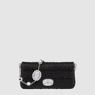 미우미우 여성 아이코닉 크리스털 가죽 백 - Miumiu Womens Iconic Crystal Leather Bag - miu399x