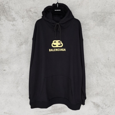 [발렌시아가]Balenciaga 2020 Mm/Wm Logo Cotton Oversize Hoodie - 발렌시아가 2020 남자 로고 코튼 오버사이즈 후디 Bal0696x.Size(xs - l).블랙