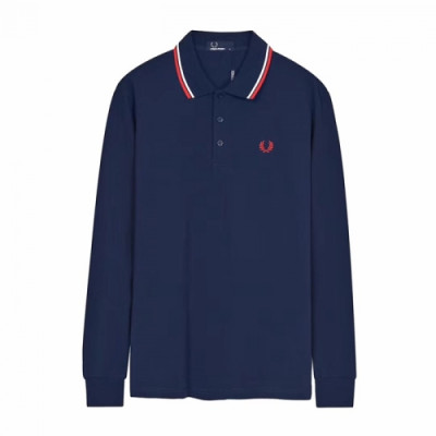 Fredperry 2020 Mens Cotton Polo Tshirts - 프레드페리 2020 남성 코튼 폴로 긴팔티 Fre0021x.Size(m - 2xl).네이비