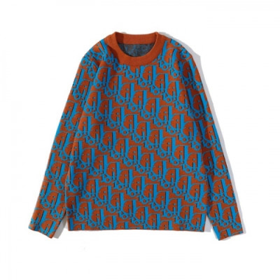 Dior 2020 Mens Retro Logo Crew-neck Sweaters - 디올 2020 남성 레트로 로고 크루넥 스웨터 Dio0774x.Size(m - 2xl).버건디