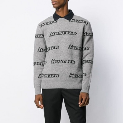 Moncler 2020 Mens Retro Logo Crew-neck Sweaters - 몽클레어 2020 남성 레트로 로고 크루넥 스웨터 Moc01855x.Size(m - 3xl).그레이