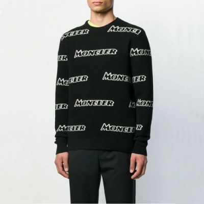 Moncler 2020 Mens Retro Logo Crew-neck Sweaters - 몽클레어 2020 남성 레트로 로고 크루넥 스웨터 Moc01856x.Size(m - 3xl).블랙