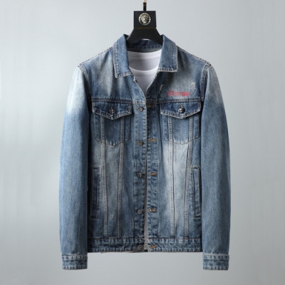 Philipp Plein Mens Casual Denim Jackets - 필립플레인 2020 남성 캐쥬얼 데님 자켓 Phi0131x.Size(m - 3xl).블루