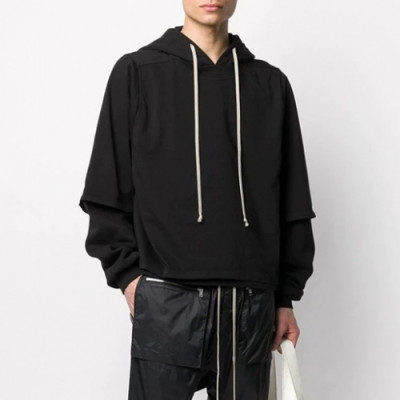 Rick Owens Mens Logo Cotton Zip-up Hooded - 릭오웬스 2020 남성 로고 코튼 집업 후드티 Ric0044x